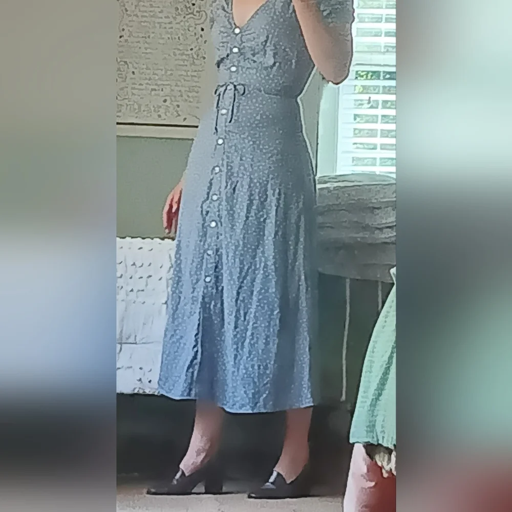 Madewell Dreamy Blue Midi Dress NWT - Picture 5 of 9